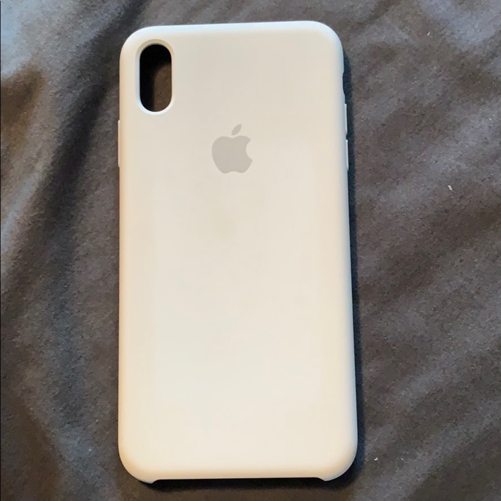 white iphone xs max apple silicon case